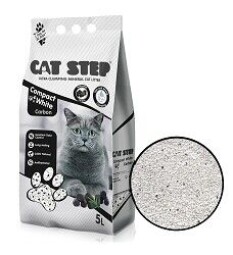 Cat Step Compact White Carbon  podestýlka pro kočky 5l